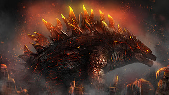 Fire Godzilla , godzilla, artist, artwork, digital-art HD wallpaper
