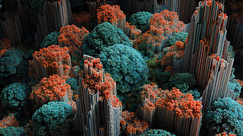 Entropy Grove — Abstract Fractal, Landscape HD wallpaper