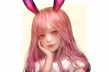 Cute, long hair, girl, art HD wallpaper