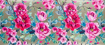 Flowers, blue, pink, flower, texture, peony, paper, pattern HD wallpaper