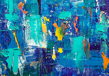 Blue themed, abstraction, painting, art HD wallpaper
