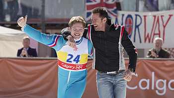 Eddie the Eagle, Taron Egerton, Hugh Jackman, Inspiring true story HD wallpaper