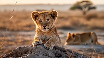 Savannah Cub — Lion, Lion Cub HD wallpaper