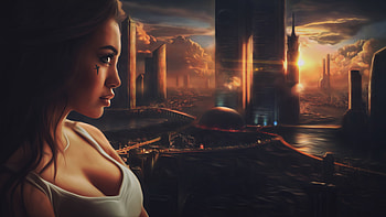 Beautiful Sci-Fi Girl HD wallpaper