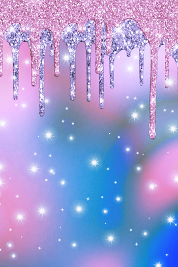 Blue pink drip effect, dripping, drip effect, sparkle, background HD phone wallpaper