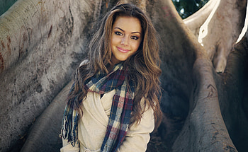 Smile, brunette, woman HD wallpaper