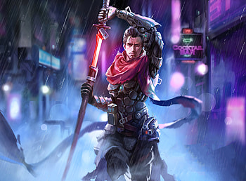 Sekiro Cyberpunk , artist, artwork, cyberpunk, artstation HD wallpaper