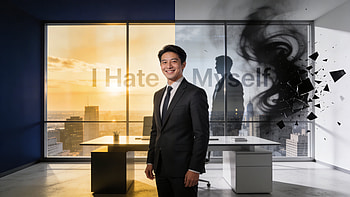 — Smile Outside, I Hate Myself Inside, Businessman, Office, Suit, Cityscape HD wallpaper