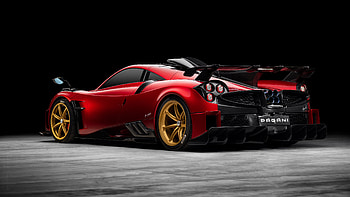 Pagani, gold, red, pirelli, huayra, hypercar, imola, supercar, italy HD wallpaper