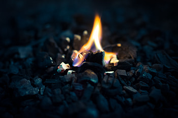 Stones, Fire, Macro, Dark, Flame HD wallpaper