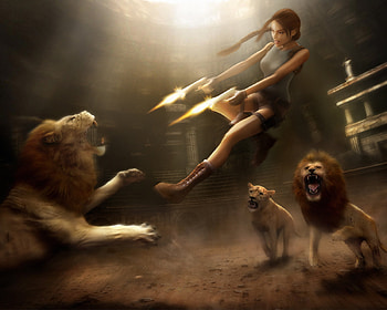Tomb Raider, shoot, action, video game, fighter, lara croft, gun, lara HD wallpaper