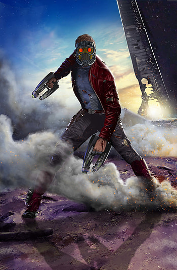 Star Lord, Artistic portrayal, Cosmic guardian, Legendary hero HD phone wallpaper