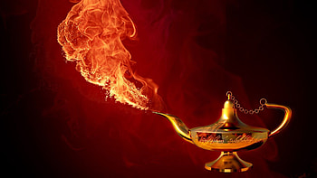 Magic, Fire, Smoke, Miscellanea, Miscellaneous, Lamp HD wallpaper