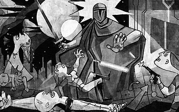 'Star Wars: Clone Wars meets Picasso's Guernica' via Empire Online (click for full size) HD wallpaper