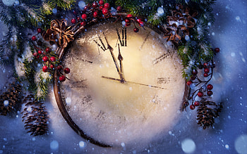 Clock, New Year HD wallpaper