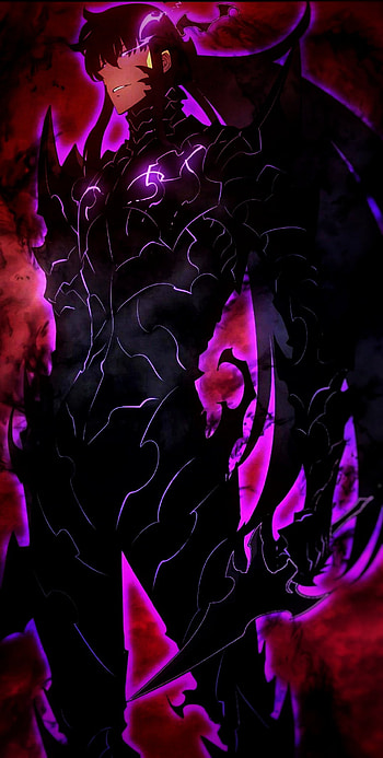 Solo leveling, electric blue, magenta HD phone wallpaper