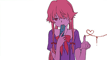 Gasai Yuno, mirai nikki, anime girls HD wallpaper