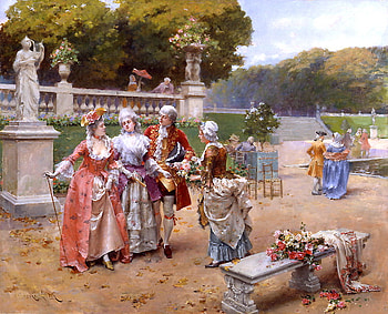 Tale of two cities, aristocrats, history, men, maiden, women, beautiful, flowers, statues HD wallpaper