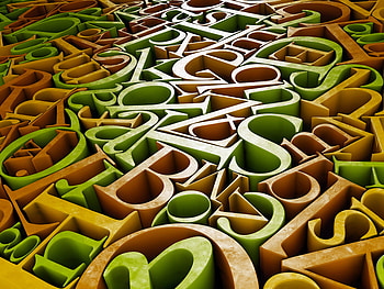 3D, Pattern, Volume, Letters, Alphabet HD wallpaper