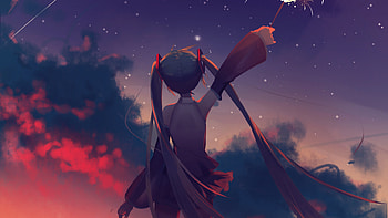 Hatsune Miku Anime Vocaloid Girl, hatsune-miku, vocaloid, anime, anime-girl, artist, artwork, digital-art HD wallpaper