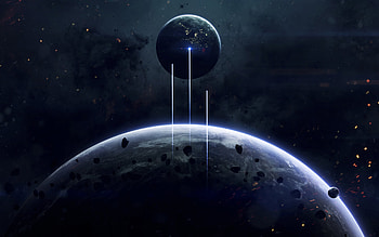 Planets, space, artwork, fantasy HD wallpaper