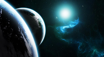 Planets, Universe, Stars, Shine, Light, Radiation HD wallpaper