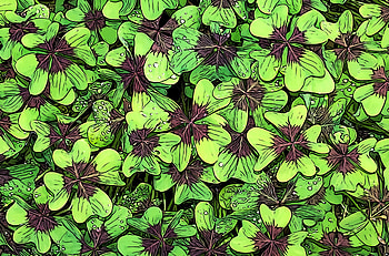 Art, Leaves, Vector, Clover HD wallpaper