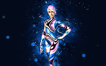 Pink Nightlife, , blue neon lights, Fortnite Battle Royale, Fortnite characters, Pink Nightlife Skin, Fortnite, Pink Nightlife Fortnite HD wallpaper