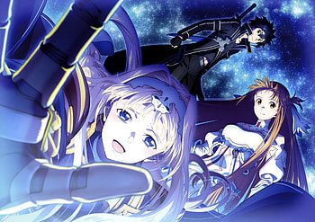 Sword Art Online : Kirito, Asuna & Alice in Stunning Anime Adventure, Asuna Yuuki, Kirito (Sword Art Online), Alice Zuberg, Anime, Sword Art Online, Kirito And Asuna HD wallpaper