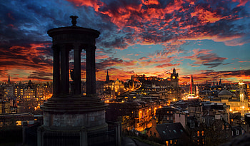 Edinburgh skyline, Heriot-Watt University, Study in Scotland HD wallpaper