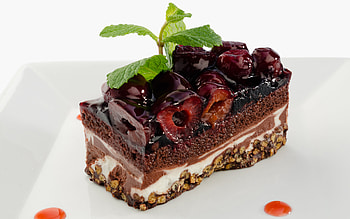 Cherry Cake, dessert, food, cake, cherry HD wallpaper