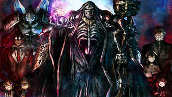 Anime Overlord (anime) Albedo (OverLord) Cocytus (Overlord) Momonga Aura HD wallpaper