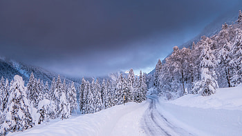 Snow Covered Mountain in Italy, winter, italy, snow, mountain HD wallpaper