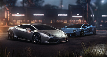 Lamborghini Aventador And Huracan GTA Online The Outrun Overdrive DLC 2018, lamborghini-aventador, lamborghini-huracan, lamborghini, gta, games HD wallpaper