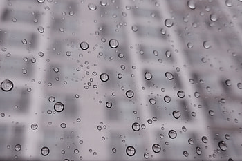 Window glass, surface, drops HD wallpaper