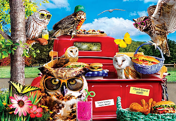 Tailgate at the Park, owls, digital, birds, car, butterflies HD wallpaper