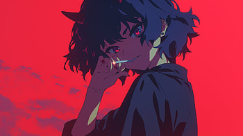 Vibrant Red Anime Girl - Phonk Vibes, Anime, red anime, anime girl, Phonk HD wallpaper