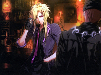 Alvaro Garay, Wand of fortune, alvaro, Garay, hair clip, gloves, long hair, boy, game, blonde long hair, blonde hair, bar, pink eyes, guy, male HD wallpaper