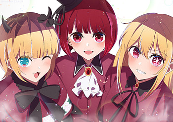 Oshi no Ko Trio: Ruby, Kana & Mem-Cho — Idol, Ruby Hoshino, Kana Arima, Mem-Cho (Oshi no Ko), Anime, Oshi no Ko HD wallpaper