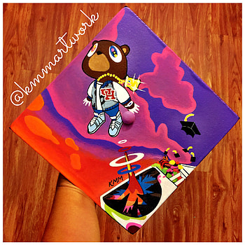 Graduation Cap - Kanye West Graduation Album Cover - University of Houston - KMM Artwork - HD wallpaper