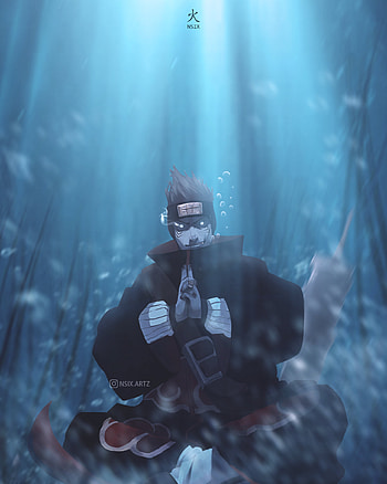 Kisame, electric blue, naruto , pain, akatsuki , itachi , nsix, nsixartz, yahiko, naruto, itachi, akatsuki, obito HD phone wallpaper