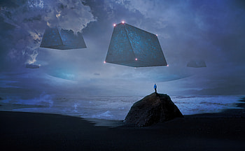 Spaceship Science Fiction Clouds, spaceship, artist, artwork, digital-art HD wallpaper