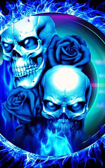 Skull, aqua, art HD phone wallpaper