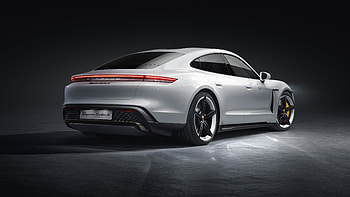 Porsche Taycan Turbo S, rear view, 2019 HD wallpaper