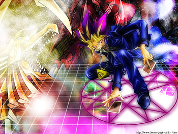 Yami Yugi, atem, oblesk the tormentor, winged dragon of rae, slifer the sky dragon HD wallpaper