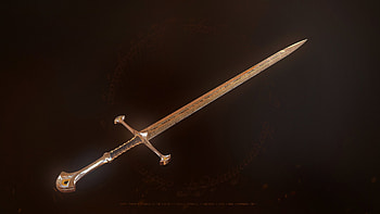 Anduril Sword, Lord of the Rings, King Elessar's sword, 3D model HD wallpaper