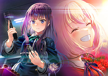 Chisato Nishikigi & Takina Inoue, Takina Inoue, Chisato Nishikigi, Anime, Lycoris Recoil HD wallpaper