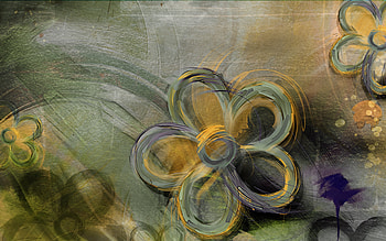 Flowers, Texture, Textures, Drawn, Yellow-Green HD wallpaper