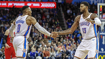 Russell Westbrook, Paul George HD wallpaper