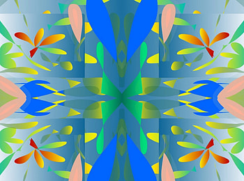 Stained glass, pink, pretty, colors, graphics, vectop, Blue HD wallpaper